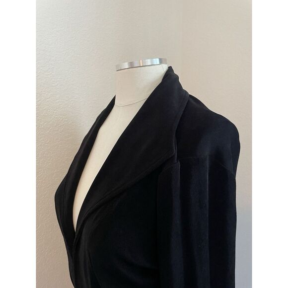 French Laundry Long Collared Draped Cardigans Textured Single Clasp Stretchy - Picture 6 of 6